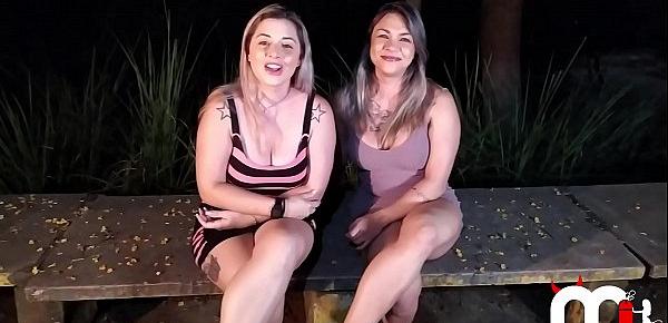  Mônica Lima e Fernandinha Fernandez retornam a praça da putaria em SP e fodem com desconhecidos!